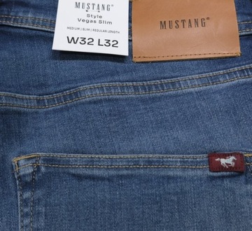 MUSTANG VEGAS SLIM spodnie jeansowe rurki W32 L32