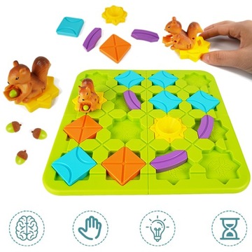 Набор игрушек для настольной игры с белкой-лабиринтом. Развивающие Smart Games.