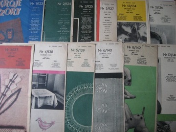 WYKROJE i WZORY Dodatek do MODA i ŻYCIE - 12 numerów z 1958
