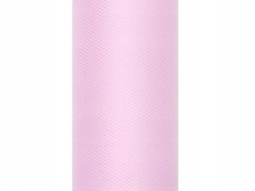 Tiul na rolce dekoracyjny jasnoróżowy 15cm x 9m