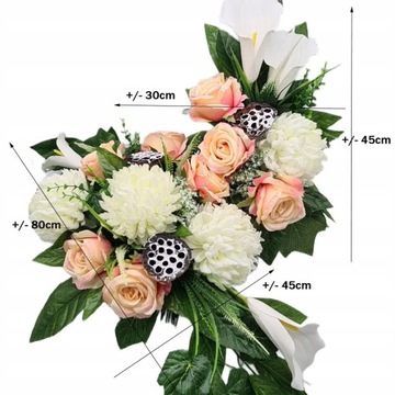 Тонкая композиция НАБОР + БУКЕТ Украшение могилы Памятник Кладбищенская роза