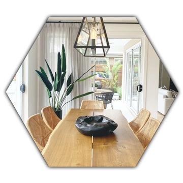 LUSTRO SREBRNE 3mm heksagonalne HEXAGON 10x11,5 cm