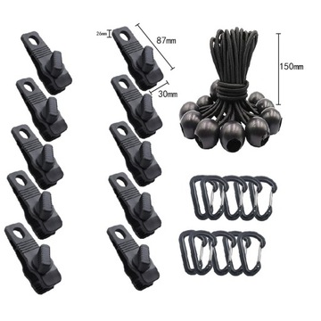 Зажимы для брезента, 30 шт./компл. Соединения с карабинами. Держатель уличной палатки. стиль F