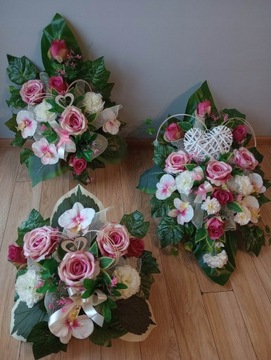 Украшение кладбища МОГИЛА композиция ВЕСНА ПАСХА тюльпан