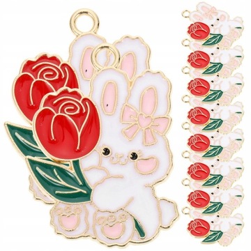 Akcesoria Wisiorek Rose Bunny Decor Królik