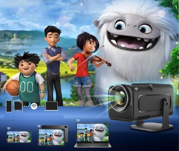 ПРОЕКТОР ANDROID TV WIFI FULL HD ПОРТАТИВНЫЙ УМНЫЙ ВРАЩАЮЩИЙСЯ ДИНАМИК