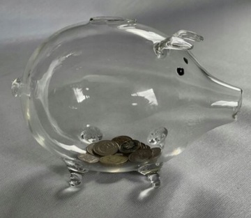 КОРОБКА-КОПИЛКА ДЕКОРАТИВНЫЕ СТЕКЛЯННЫЕ УШИ БОЛЬШИЕ XXL ТОЛСТОЕ СТЕКЛО ДЛЯ ПОДАРКА