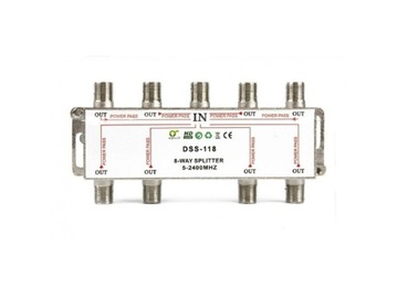 Rozgałęźnik 1/8 TV-SAT Digisat DSS-118 DC PASS + F