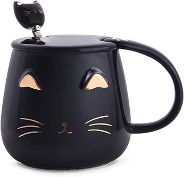 KUBEK CERAMICZNY Z MOTYWEM KOTA 400 ML W PUDEŁKU
