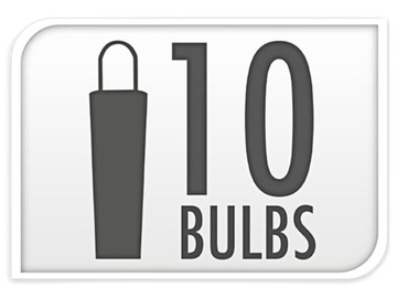 ZEWNĘTRZNE LAMPKI OGRODOWE Girlanda 10 sztuk LED 230V - 7,5 m