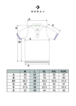 Koszulka Polo Męska Elegancka Klasyczna Gładka Bawełna Premium MORAJ XL