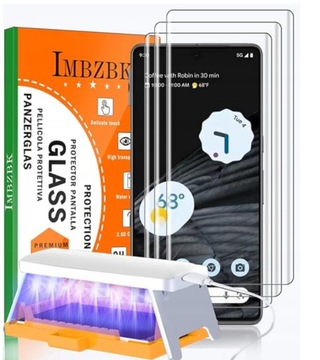 3+3-pak ochraniaczy UV do Google Pixel 7 Pro, akcesoria ze szkła