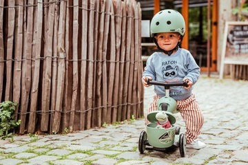 НАБОР СКУТЕРА Scoot And Ride 2 в 1 + ШЛЕМ XXS со светодиодной подсветкой для S LIFESTYLE Зеленый 1+