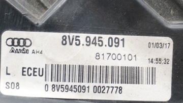 LAMPA PRAWY LEWY TYŁ PRAWA LEWA KOMPLET AUDI A3 8V SEDAN LIFT