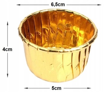 ЗОЛОТЫЕ БУМАЖНЫЕ КРЕПЛЕНИЯ 50 ШТ ДЛЯ МАФФИНОВ, МАФФИНОВ, МАФФИНОВ