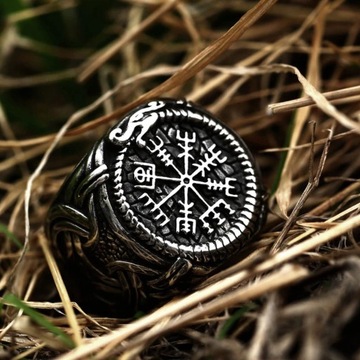 SYGNET NORDYCKI VEGVISIR KOMPAS VIKINGÓW ZE STALI