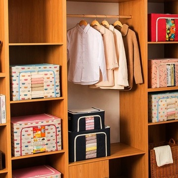 ОРГАНАЙЗЕР КОНТЕЙНЕР ДЛЯ ОДЕЖДЫ ПОСТЕЛЬНОЕ ПРИНАДЛЕЖНОСТИ ИГРУШКИ ДЛЯ ГАРДЕРОБА УСИЛЕННЫЙ