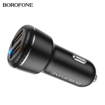 BZ17 Автомобильное зарядное устройство 2USB QC3.0 3А 18Вт LED