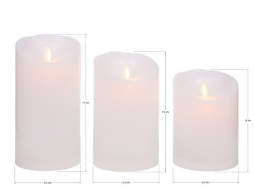 БОЛЬШАЯ СВЕЧА С ДВИЖУЩИМСЯ ПЛАМЕНЕМ ТОЛЩИНА 9,5 / 15 см