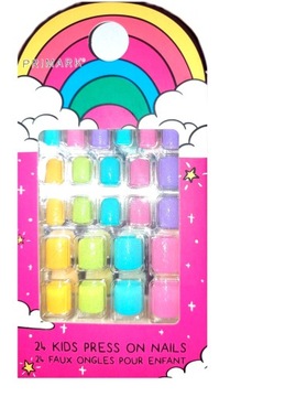 Tipsy tęczowe Primark 24 szt dziewczynki Rainbow
