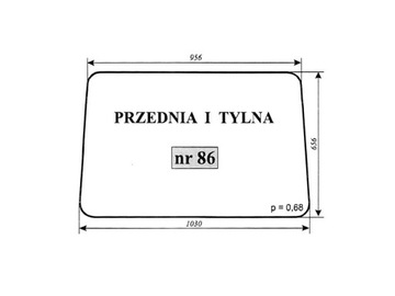SZYBA PRZEDNIA/TYLNA MTZ 86