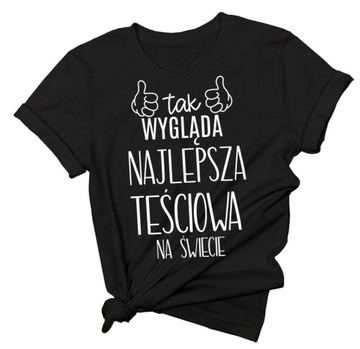Koszulka najlepsza teściowa t-shirt śmieszny napis XXL/3XL