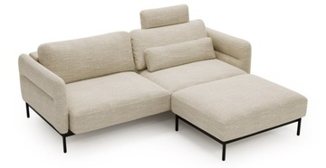 Zestaw Sofa DUERO + pufa na metalowym stelażu