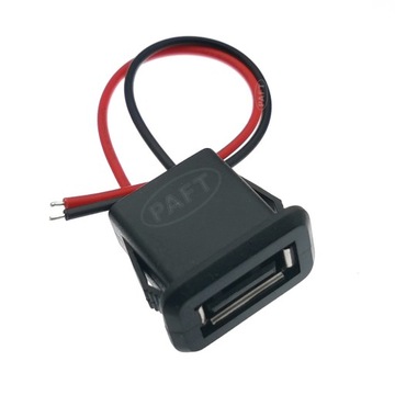 Gniazdo USB 2,0 tablicowe panelowe czarne 2pin