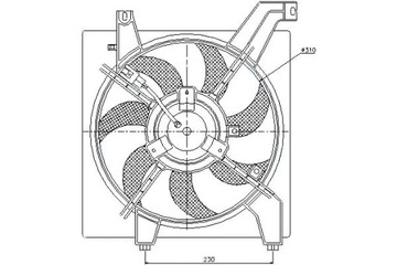 NISSENS VENTILÁTOR CHLADIČŮ (Z OBUDOWA) HYUNDAI E