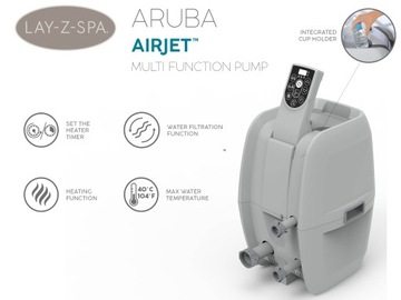 Aruba Lay-Z-Spa AirJet Przydomowe Spa BESTWAY 3-osobowe + Pompa + Filtr + P