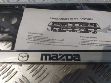 RAMKA REJESTRACYJNA 2D RAMKA TABLICY MAZDA