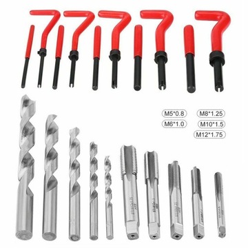 НАБОР ДЛЯ РЕМОНТА РЕЗЬБЫ, МЕТКИ ДЛЯ РЕЗЬБЫ, 131 шт.