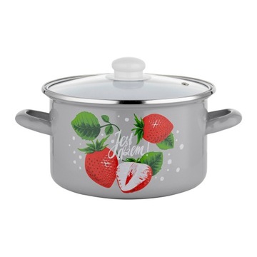Garnek emaliowany Emalia Polska Pleszew Dżem 20 cm 4,1 l