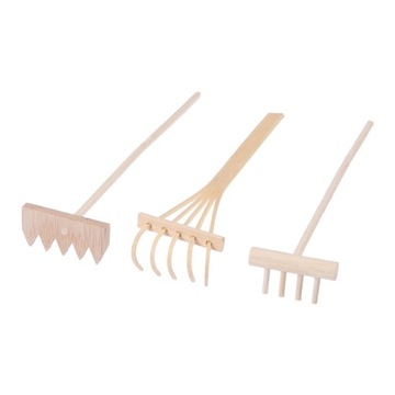 MINI DECOR DEKORACYJNE GRABIE DREWNIANE ZEN 3 SZT