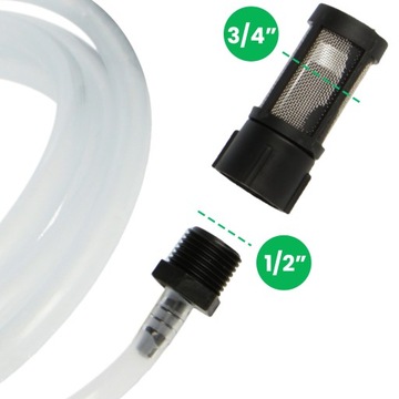 Аспиратор ИНЖЕКТОР Всасывающий комплект ШЛАНГ Дозатор удобрений ФИЛЬТР 1/2x3/4