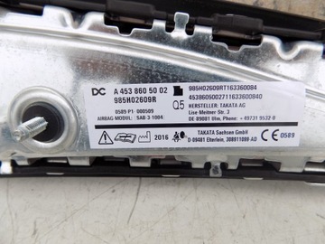 AIRBAG SEDADLA PRAVÁ SMART FORFOUR A453 A4538605002