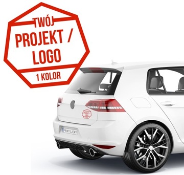 Naklejka TWOJE LOGO wlepa TWÓJ WZÓR 15cm vector