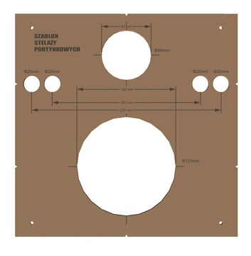 ШАБЛОН СХЕМА ОТВЕРСТИЙ GEBERIT SOLID WC FRAME