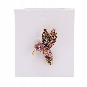 Брошь Птица Украшение Горный Хрусталь Блестящий Ретро
