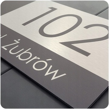 Tabliczka Adresowa Numer domu Aluminium 30x20cm UV