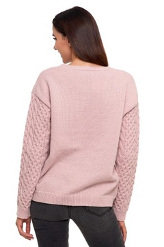 ТЕПЛЫЙ ЖЕНСКИЙ СВИТЕР MORAJ Размер XXL РОЗОВЫЙ