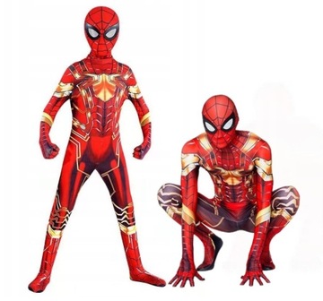 KOSTIUM STRÓJ SPIDERMAN STALOWY