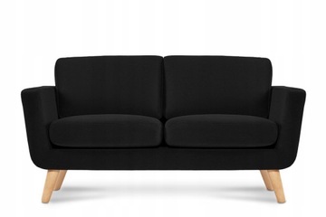 Sofa dwuosobowa kanapa sofa do salonu czarna KONSIMO TAGIO biuro