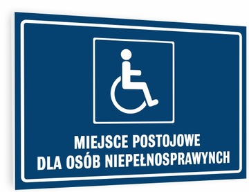 Tabliczka PARKING NIEPEŁNOSPRAWNI 32x22 cm UV