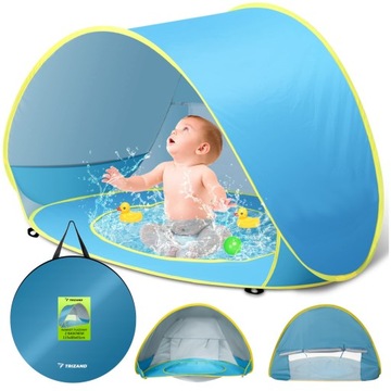 Самоскладывающаяся пляжная палатка с детским бассейном