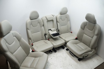 VOLVO XC90 II FOTELE PRZÓD TYŁ KANAPA SKÓRA BLOND