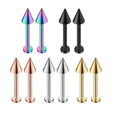 Kit de anillos de perforación de pezón de lengua Industrial para mujeres y