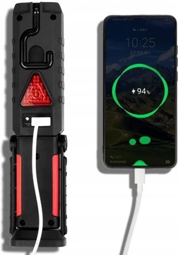 ЛАМПА ДЛЯ МАСТЕРСКОЙ СВЕТОДИОДНАЯ ЛАМПА COB АККУМУЛЯТОРНАЯ С СИЛЬНЫМ МАГНИТОМ КРЮК ГАРАЖ