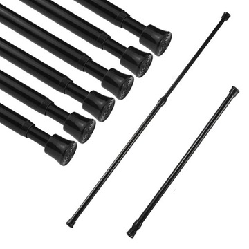 DRĄŻEK ROZPOROWY UBRANIA DO SZAFY ŻELAZO ZASŁONY REGULOWANYMI 40-70 CM 6SZT