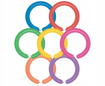 Шары для лепки Gemar D4 ДЛИННЫЕ шарики для лепки, разноцветные, 100 шт.